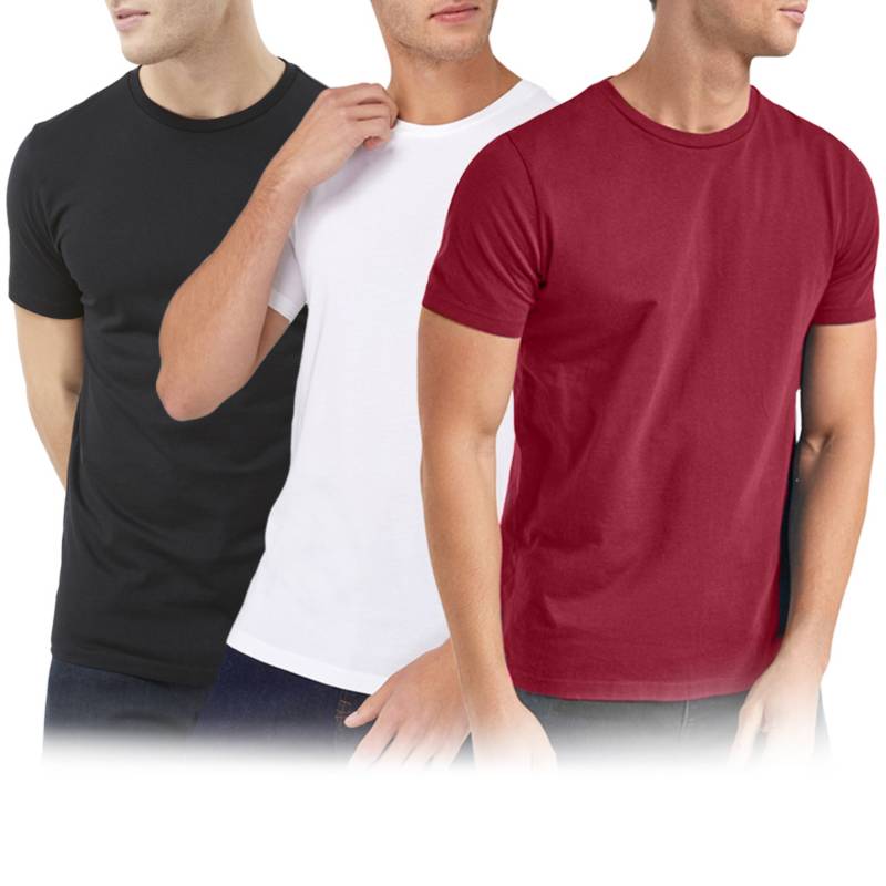 PACK X3 POLOS ALGODÓN BOSTON MULTICOLOR 926 CUELLO O - 1
