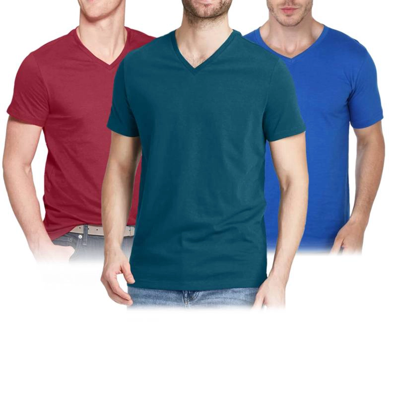 PACK X3 POLOS ALGODÓN BOSTON MULTICOLOR 929 CUELLO V - 1