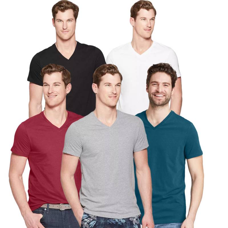PACK X5 POLOS BOSTON MULTICOLOR 929 CUELLO V - 1