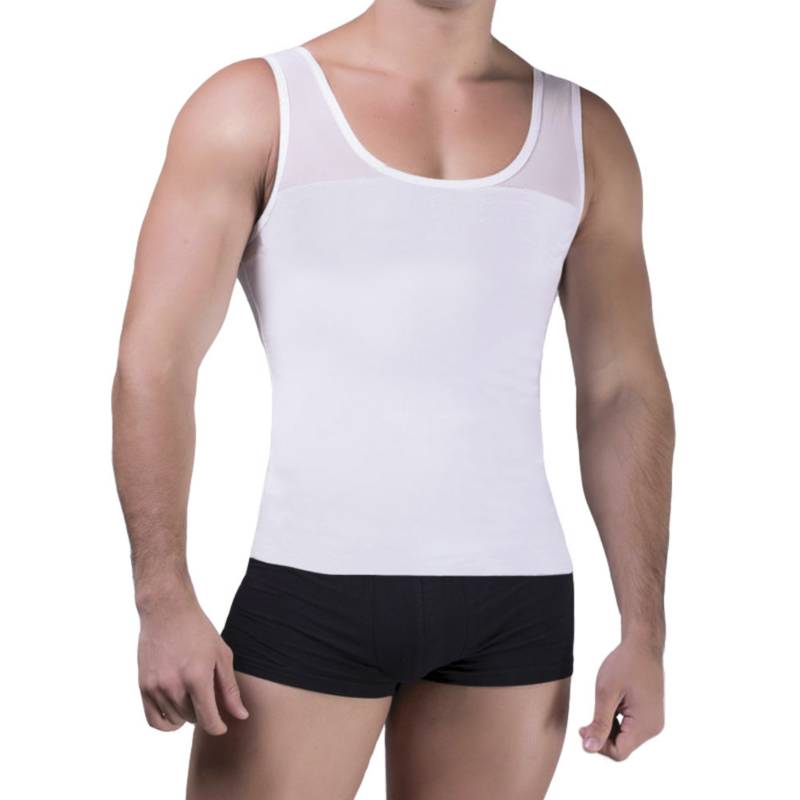 CAMISETA REDUCTORA HOMBRE NATURELL - BLANCO - 1