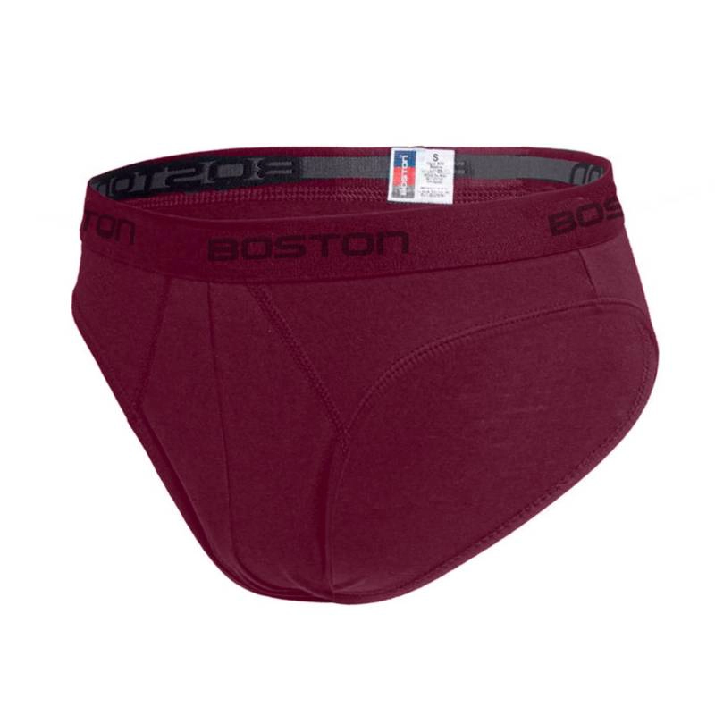 PACK 4 CALZONCILLOS ALGODÓN HOMBRE BOSTON 879 VINO - 3