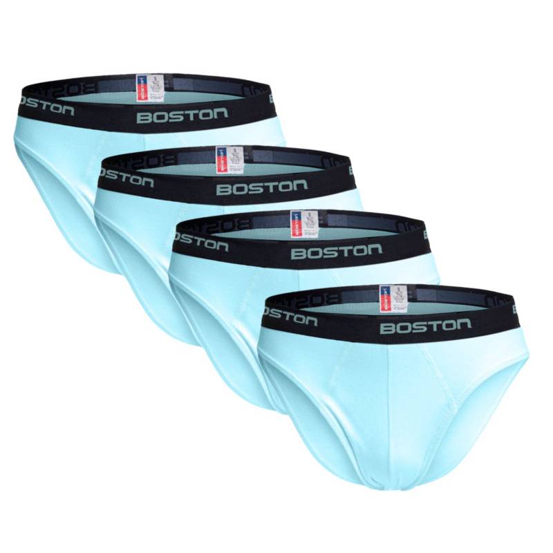PACK 4 CALZONCILLOS ALGODÓN HOMBRE BOSTON 879 TURQUESA - 1
