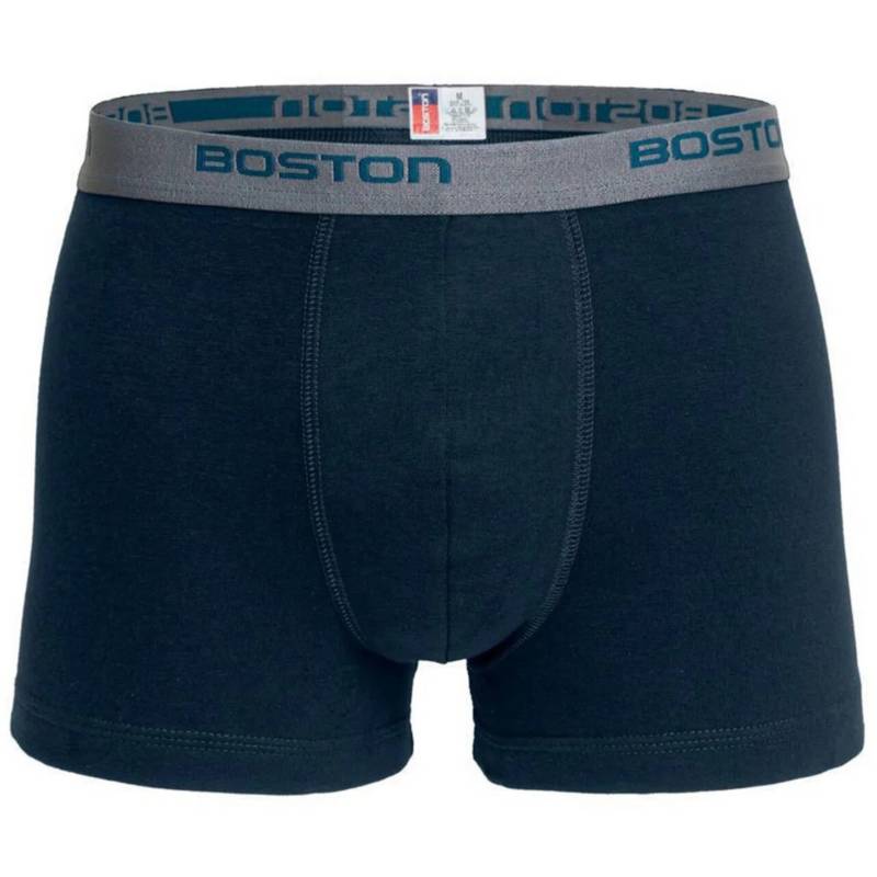BÓXER BOSTON CORTO ELÁSTICO VISIBLE AZUL ACERO - 1