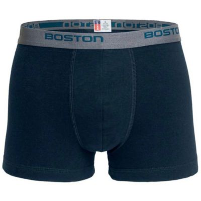 BÓXER BOSTON CORTO ELÁSTICO VISIBLE AZUL ACERO - 2