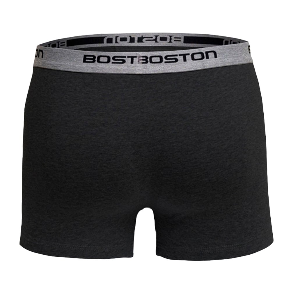 BÓXER BOSTON CORTO ELÁSTICO VISIBLE PLOMO OSCURO - 2