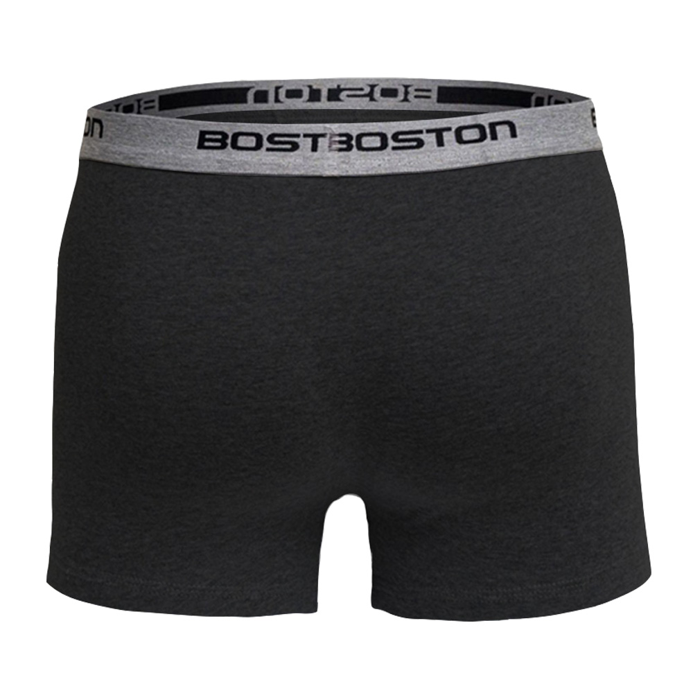 BÓXER BOSTON CORTO ELÁSTICO VISIBLE PLOMO OSCURO - 2