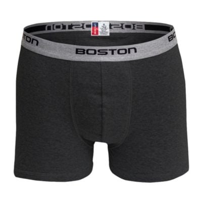 BÓXER BOSTON CORTO ELÁSTICO VISIBLE PLOMO OSCURO - 2