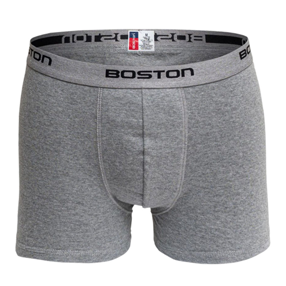 BÓXER BOSTON CORTO ELÁSTICO VISIBLE PLOMO CLARO - 1