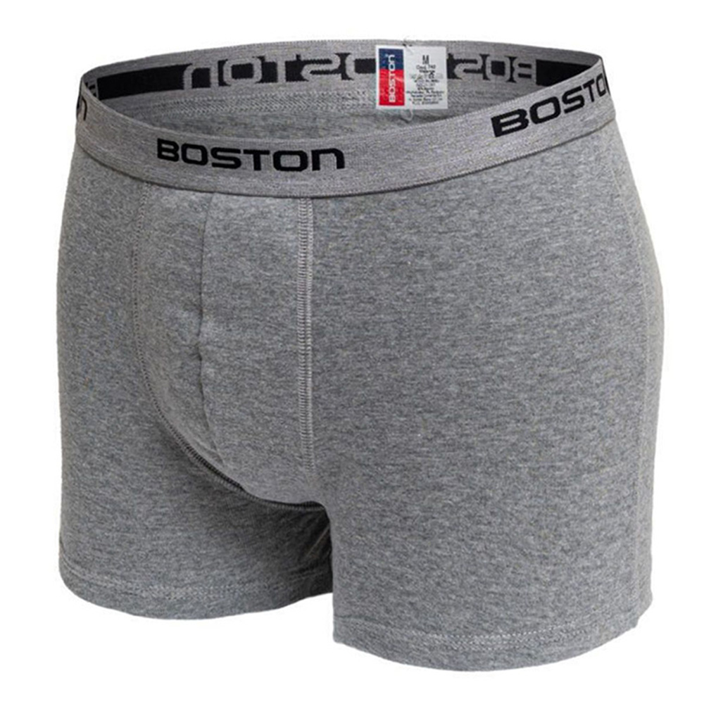 BÓXER BOSTON CORTO ELÁSTICO VISIBLE PLOMO CLARO - 3