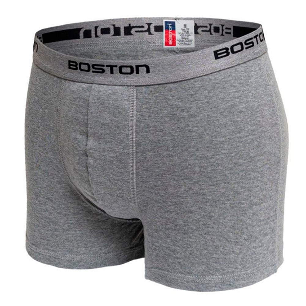 BÓXER BOSTON CORTO ELÁSTICO VISIBLE PLOMO CLARO - 3