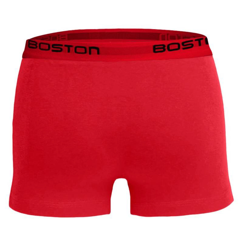 BÓXER BOSTON CORTO ELÁSTICO VISIBLE ROJO - 2