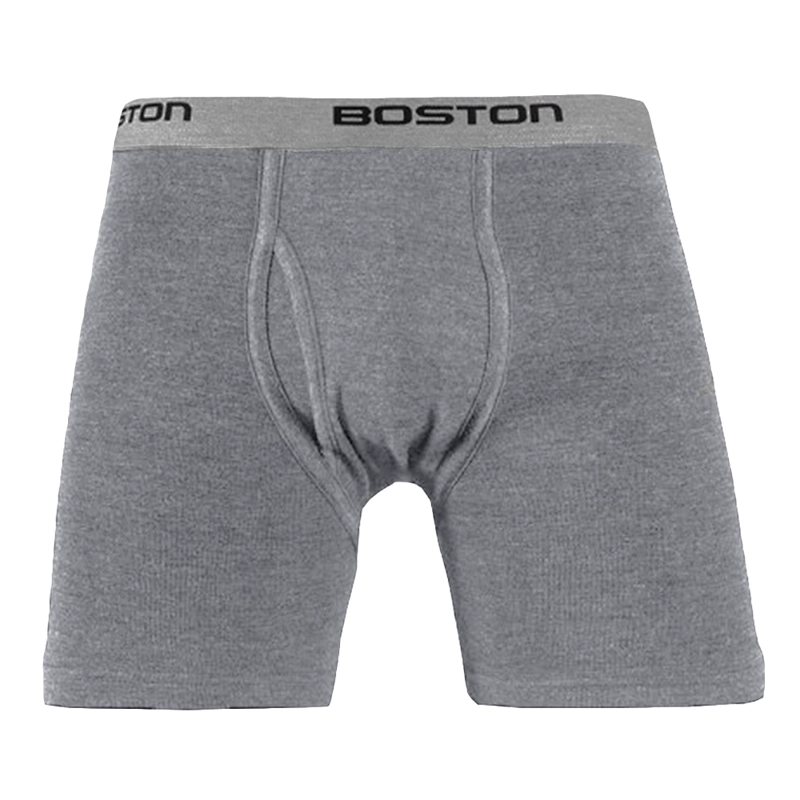 BÓXER BOSTON LARGO ELÁSTICO VISIBLE PLOMO CLARO - 1