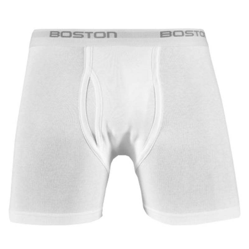 BÓXER BOSTON LARGO ELÁSTICO VISIBLE BLANCO - 1