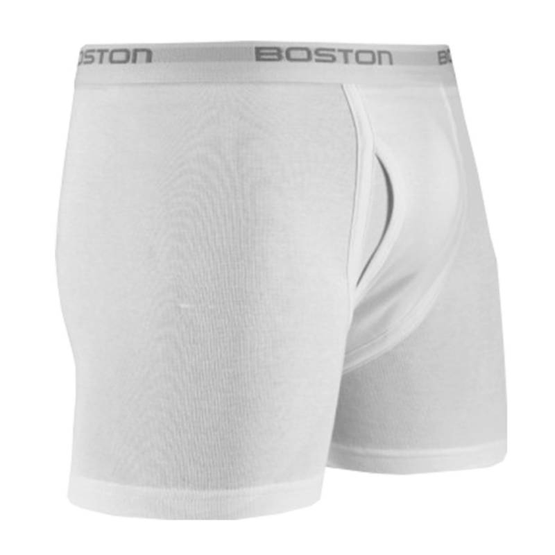 BÓXER BOSTON LARGO ELÁSTICO VISIBLE BLANCO - 2