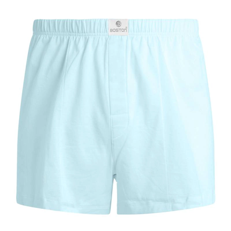 SHORT BOSTON DE ALGODÓN RECUBIERTO CELESTE - 1