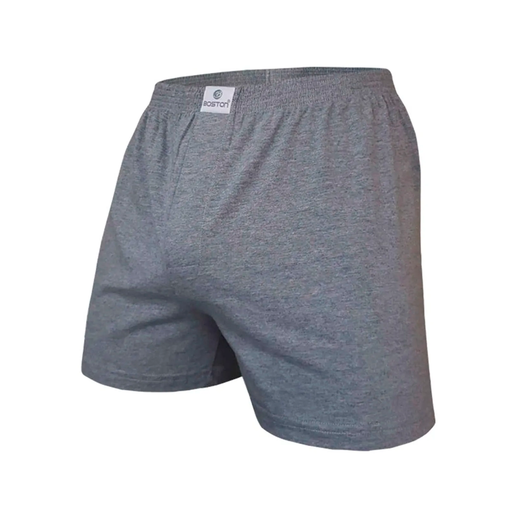 SHORT BOSTON DE ALGODÓN RECUBIERTO PLOMO - 1