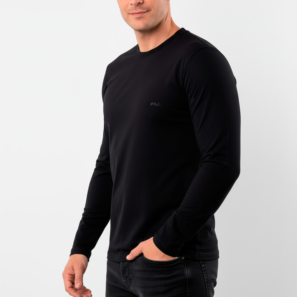 PACK 3 POLOS MANGA LARGA ALGODÓN HOMBRE FILA FC240 CUELLO REDONDO - 2