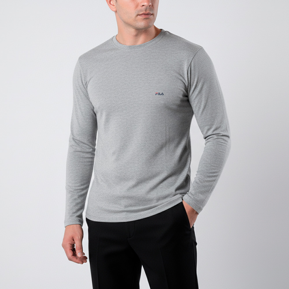 PACK 3 POLOS MANGA LARGA ALGODÓN HOMBRE FILA FC240 CUELLO REDONDO - 3