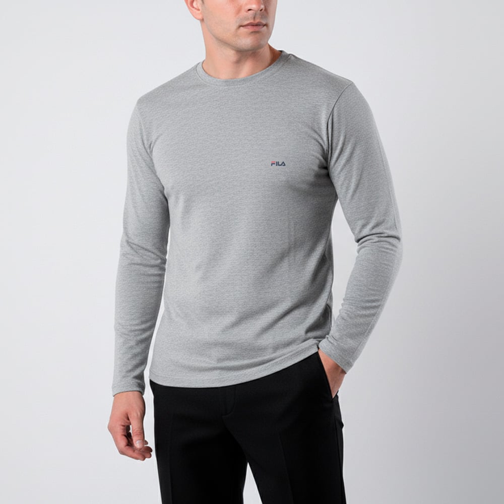 PACK 3 POLOS MANGA LARGA ALGODÓN HOMBRE FILA FC240 CUELLO REDONDO - 3