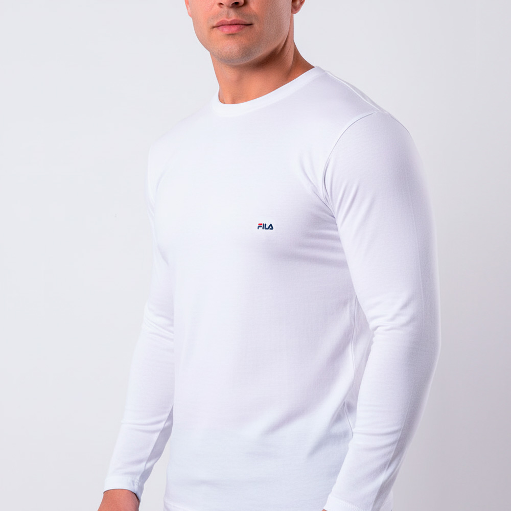 POLO MANGA LARGA ALGODÓN HOMBRE FILA FC240 CUELLO REDONDO - 2