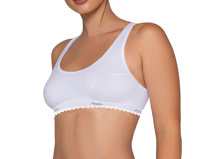 TOP DEPORTIVO DE ALGODÓN SWEET COTTON BLANCO - 1