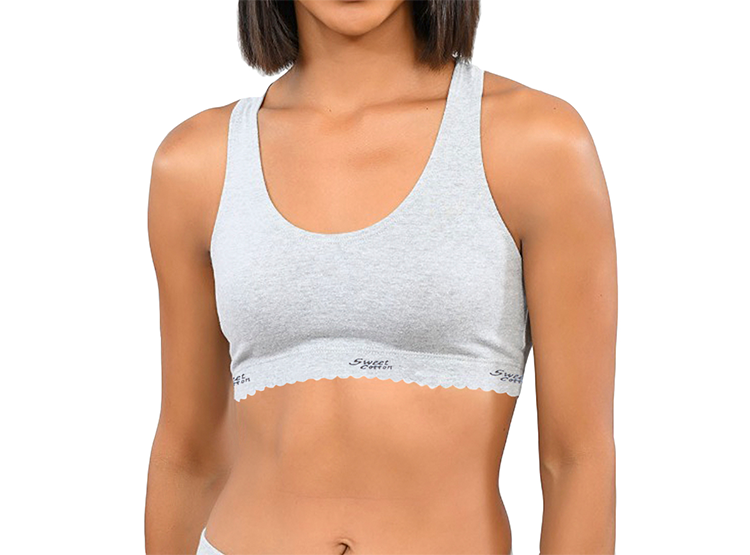 TOP DEPORTIVO DE ALGODÓN SWEET COTTON GRIS - 1