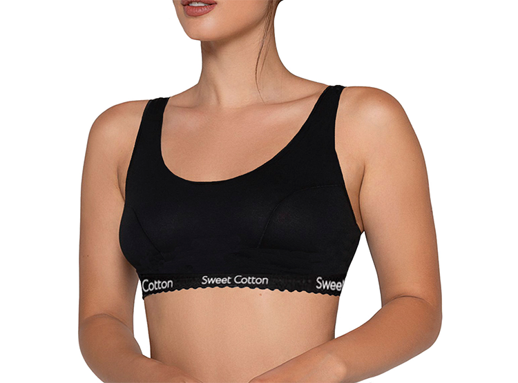 TOP ALGODÓN MUJER SWEET COTTON NEGRO 706 DEPORTIVO PACK X 3 - 2