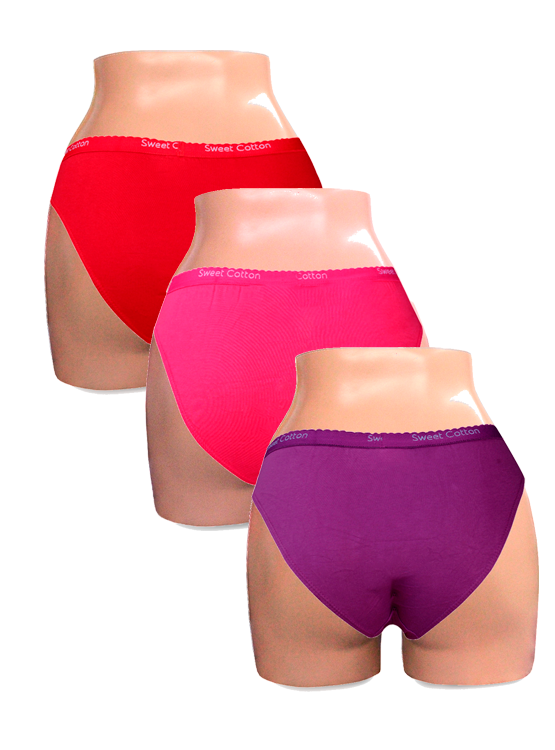 PACK X3 BIKINI ALGODÓN MUJER SWEET COTTON MULTICOLOR 399 - 2
