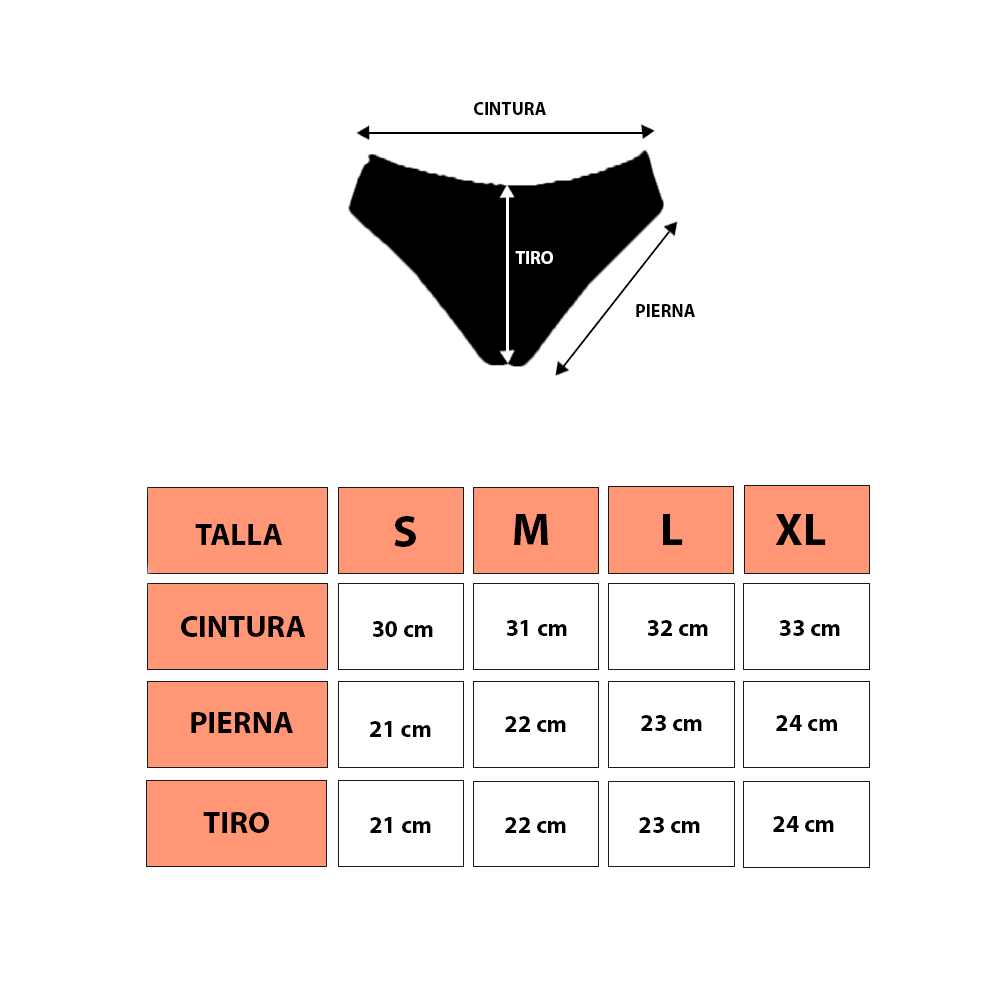 PACK X3 BIKINI ALGODÓN MUJER SWEET COTTON PALO ROSA 399 MELÓN - 4