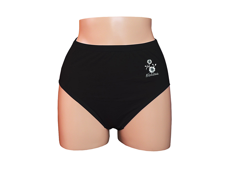 PACK X6 CALZÓN ALGODÓN MUJER MONINA NEGRO TRUSA CLÁSICA - 2