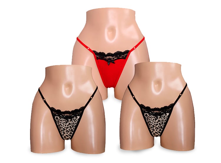 PACK X3 HILO ALGODÓN MUJER PETER PAN MULTICOLOR 600 DENTAL CON BLONDA ELÁSTICA 2 - 1