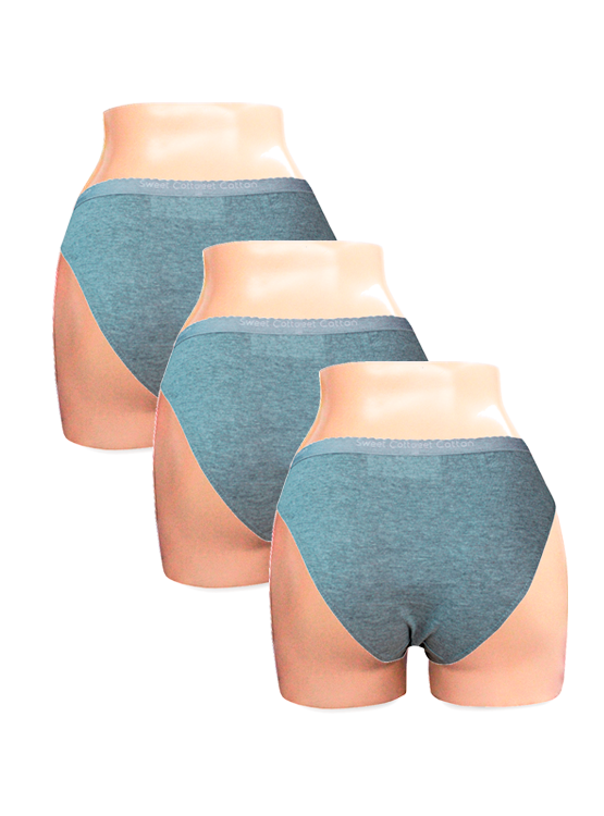 PACK X3 BIKINI MUJER SWEET COTTON GRIS 399 - 2