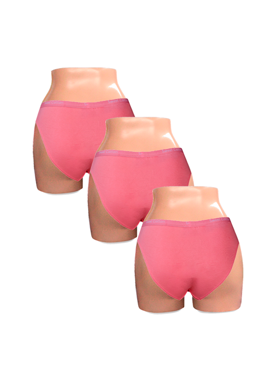 PACK X3 BIKINI MUJER SWEET COTTON ROSADO 399 - 2