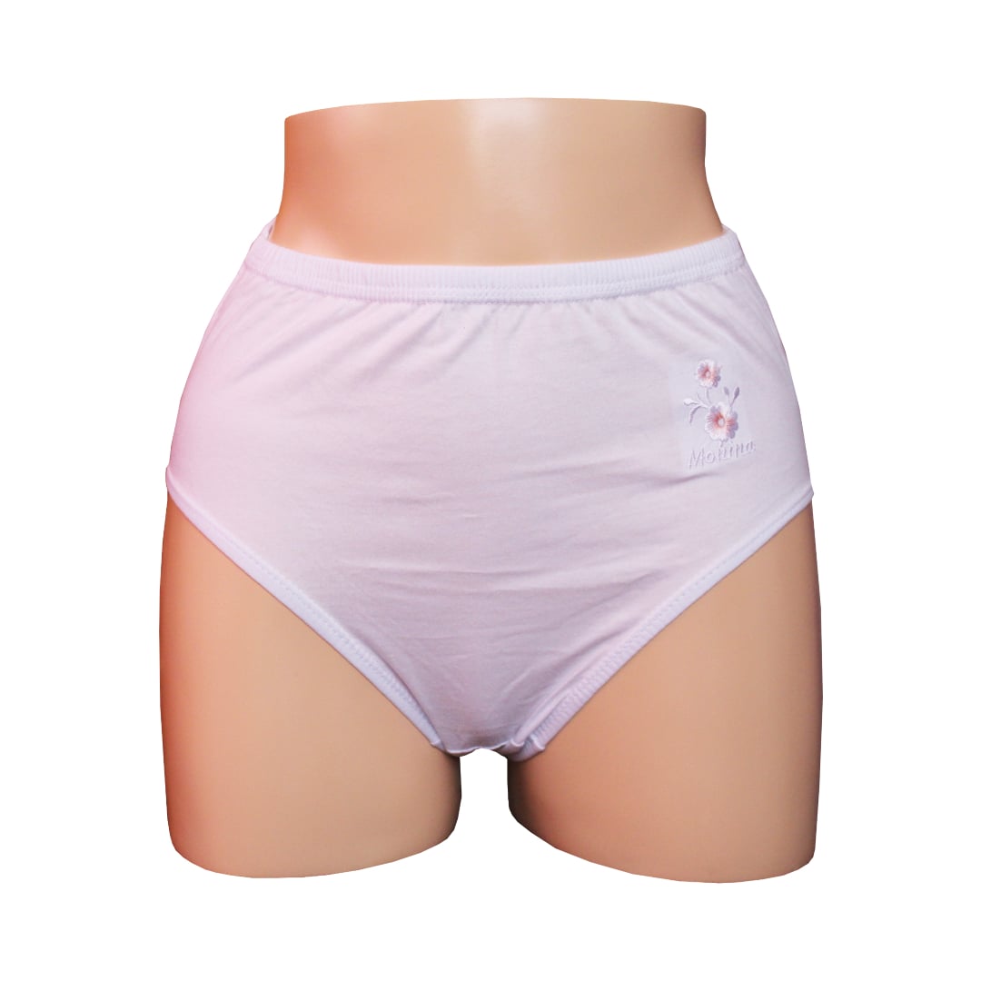 PACK CALZONES ALGODÓN MUJER MONINA BLANCO CLASICA X4 TRUSA - 2