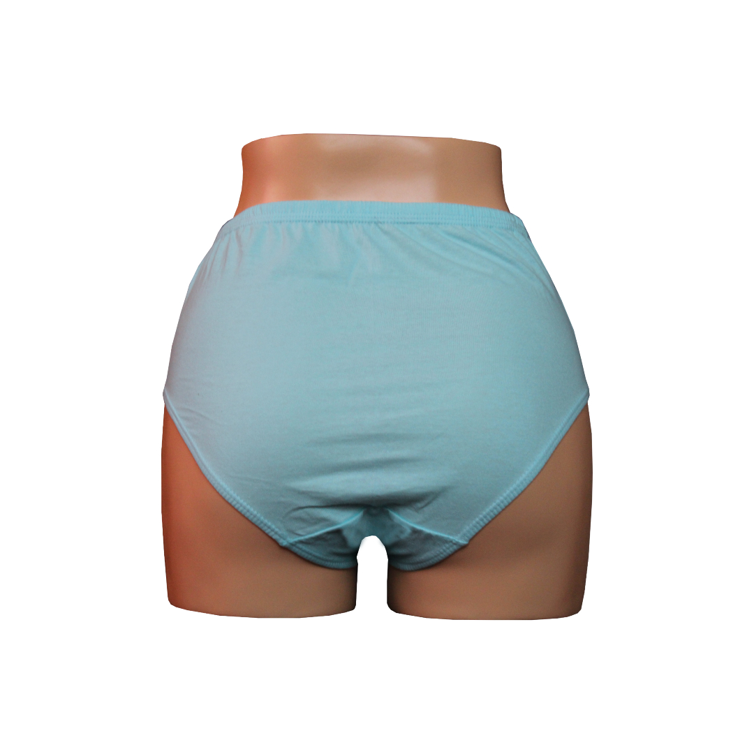 PACK CALZONES ALGODÓN MUJER MONINA CELESTE CLASICA X4 TRUSA - 2