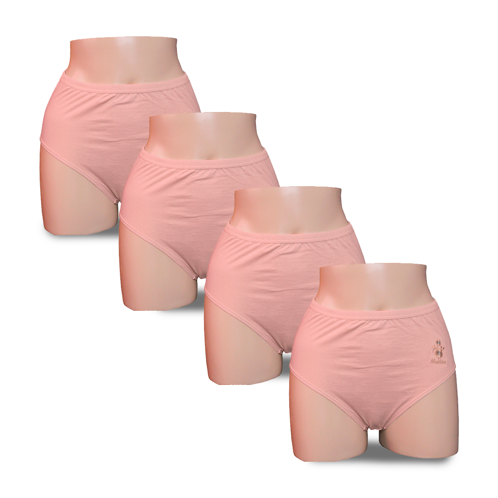 PACK CALZONES ALGODÓN MUJER MONINA MELÓN CLASICA X4 TRUSA MELON - 1