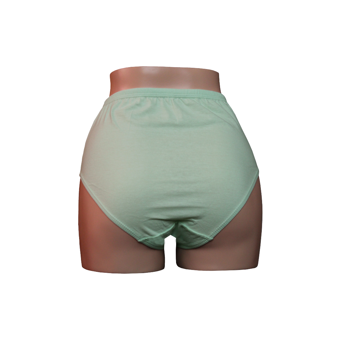 PACK CALZONES ALGODÓN MUJER MONINA VERDE AGUA CLASICA X4 TRUSA - 2