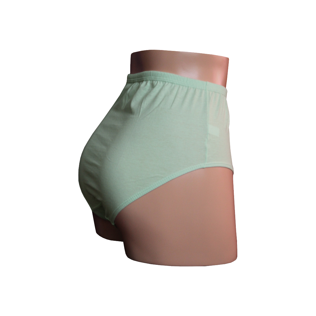 PACK CALZONES ALGODÓN MUJER MONINA VERDE AGUA CLASICA X4 TRUSA - 3