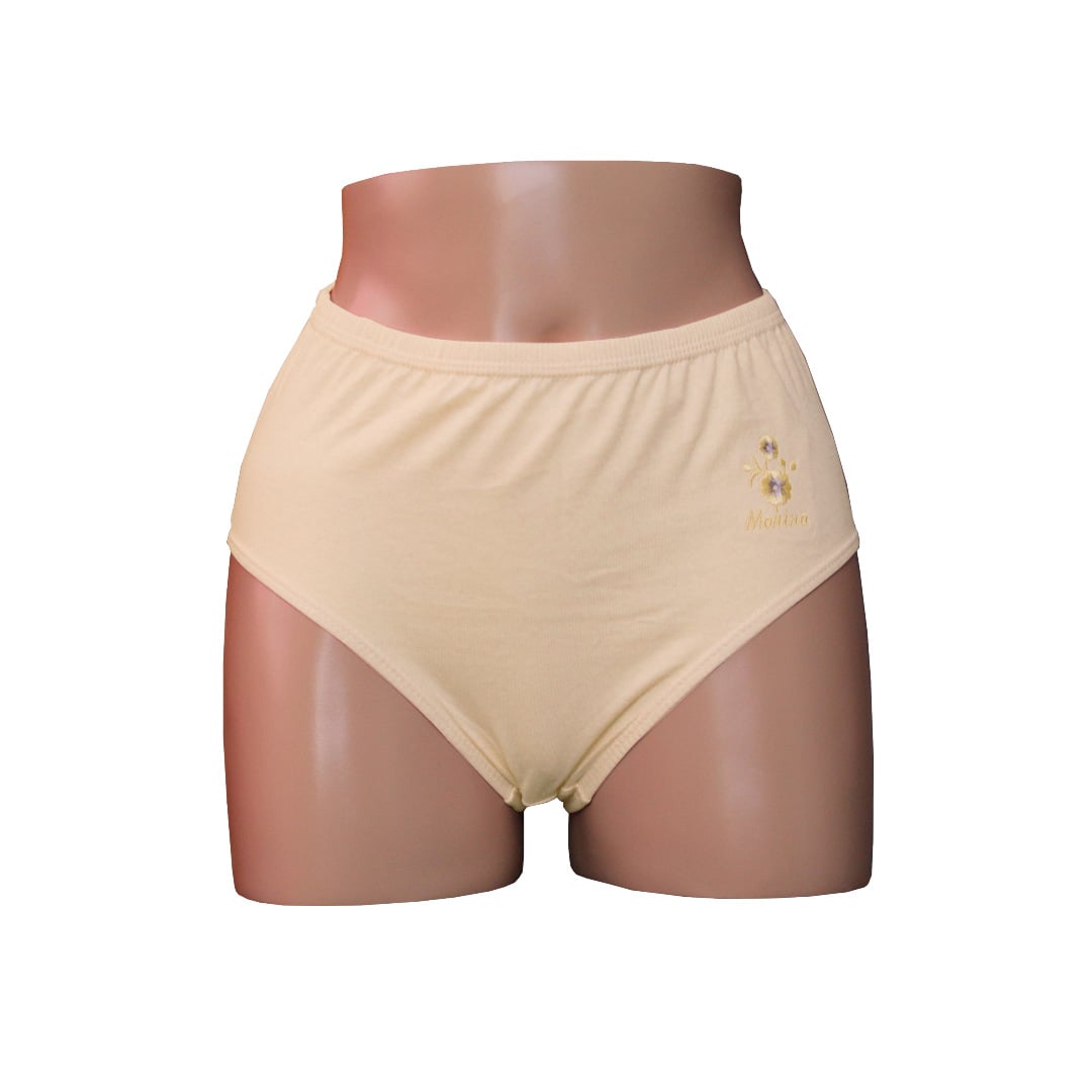 PACK CALZONES ALGODÓN MUJER MONINA BEIGE CLASICA X4 TRUSA - 2