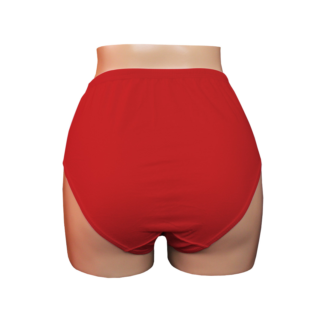 PACK CALZONES ALGODÓN MUJER MONINA ROJO CLASICA X4 TRUSA - 2