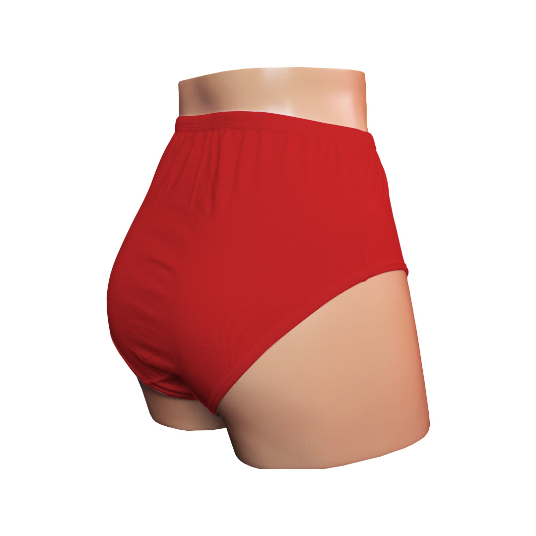 PACK CALZONES ALGODÓN MUJER MONINA ROJO CLASICA X4 TRUSA - 3