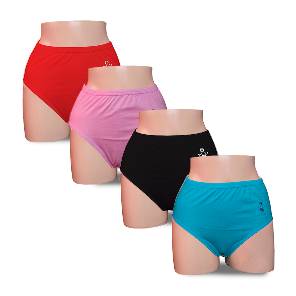 PACK CALZONES ALGODÓN MUJER MONINA MULTICOLOR CLASICA X4 TRUSA 5 - 1