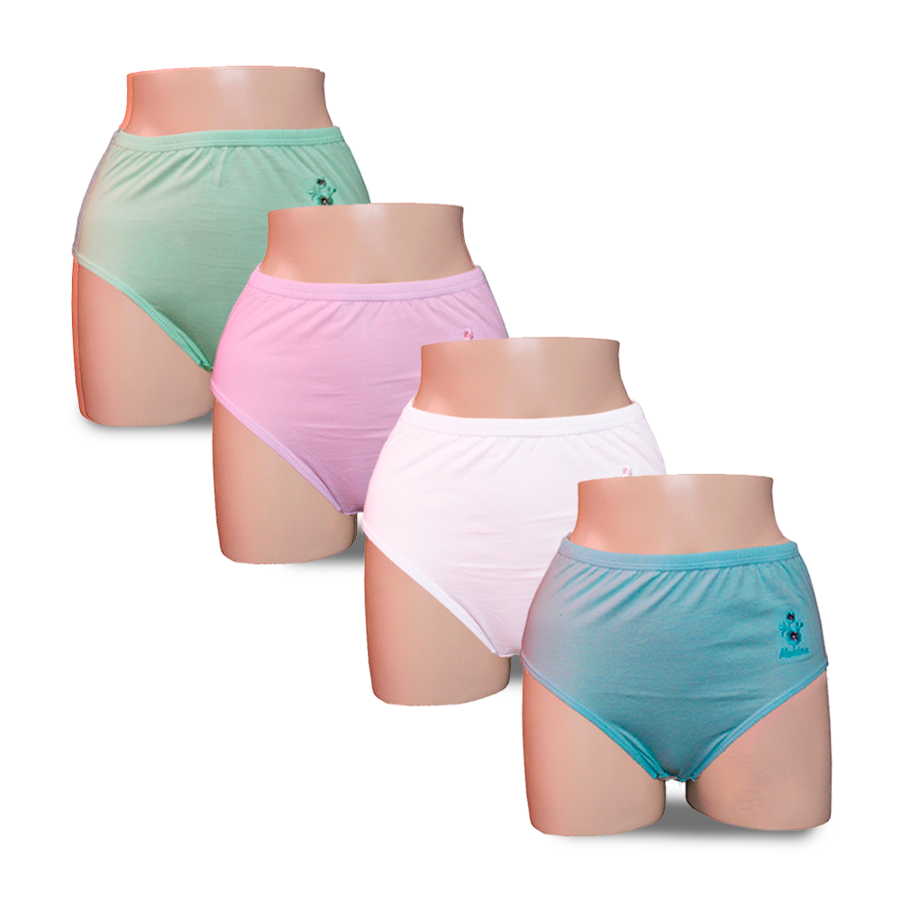 PACK CALZONES ALGODÓN MUJER MONINA MULTICOLOR CLASICA X4 TRUSA 6 - 1