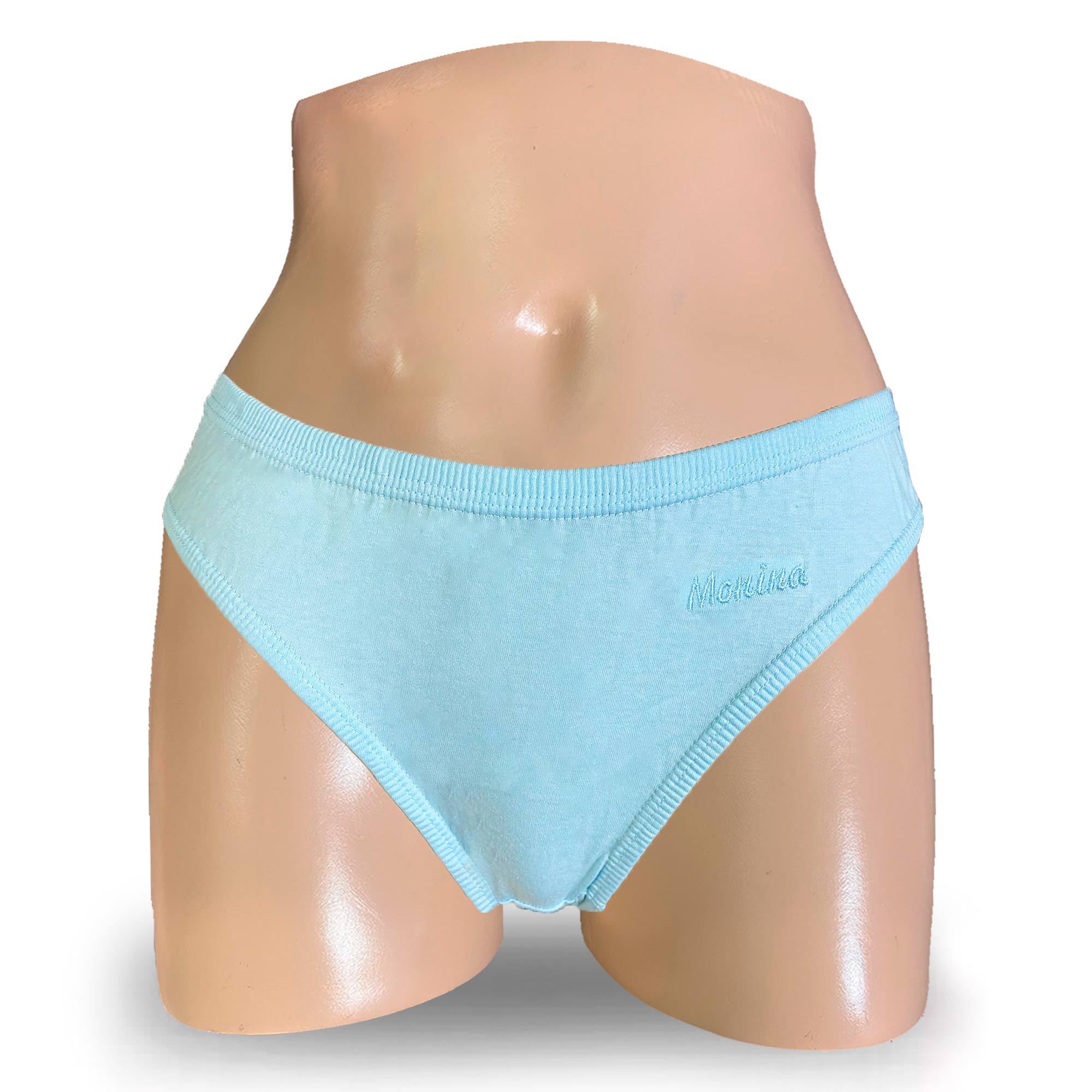 PACK BIKINI ALGODÓN MUJER MONINA CELESTE X4 TRUZA - 2