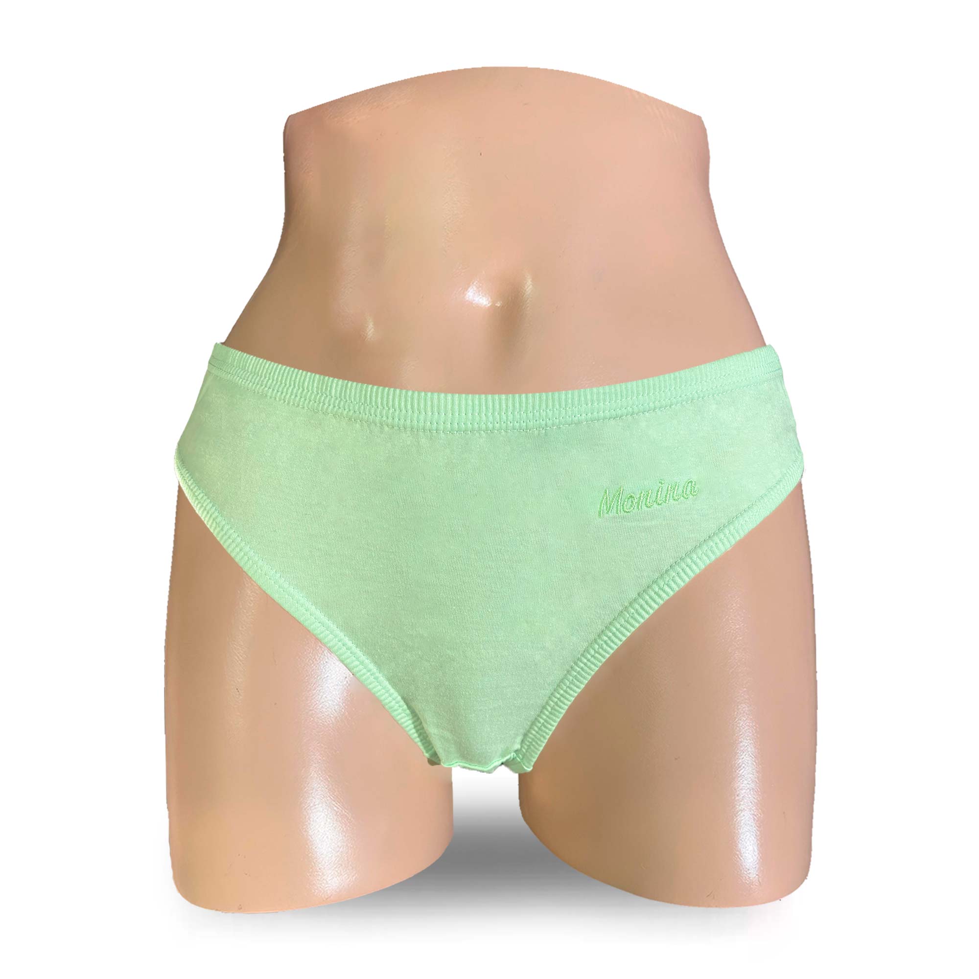 PACK BIKINI ALGODÓN MUJER MONINA VERDE CLARO X4 TRUZA VERDE AGUA - 2
