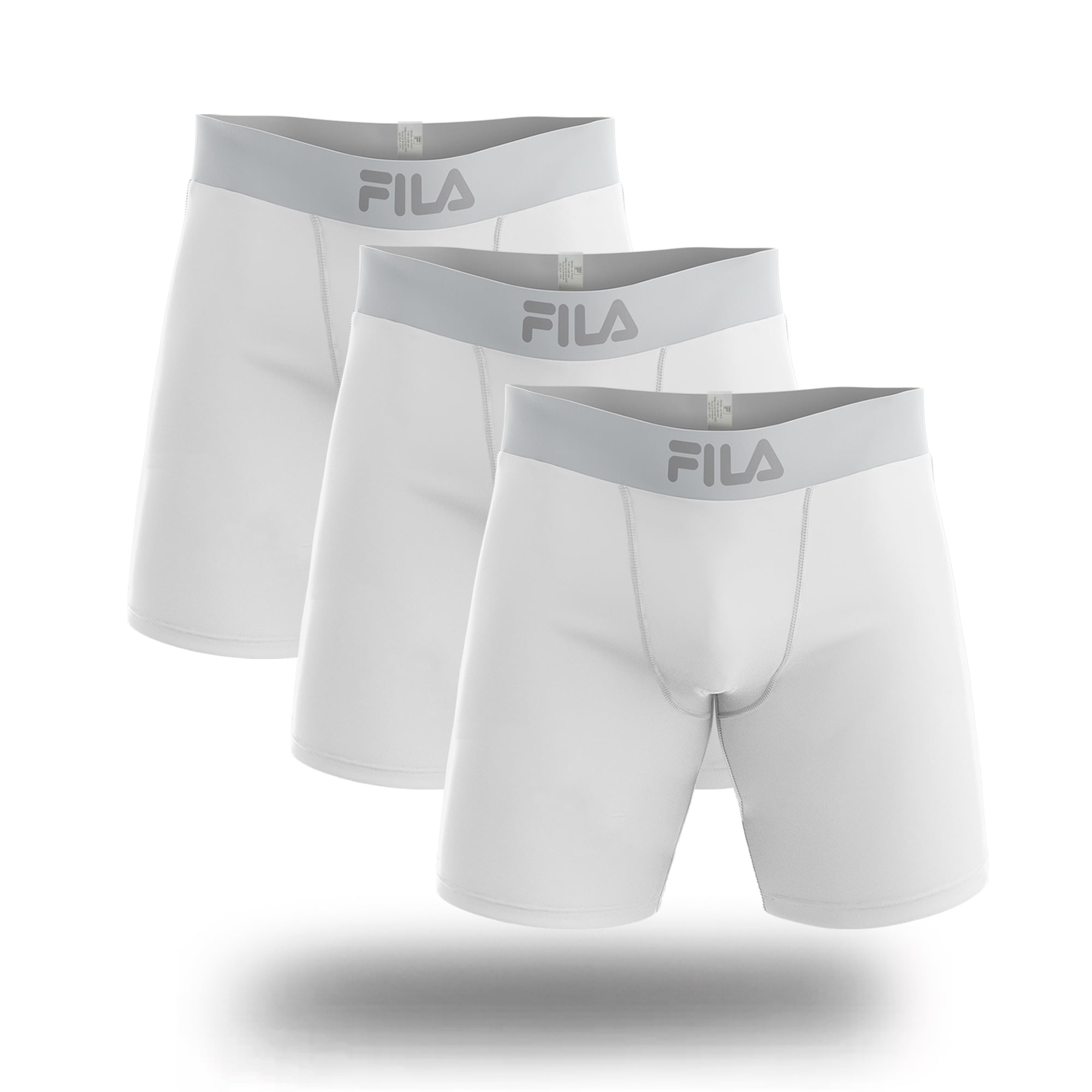 PACK X3 BOXER LARGO FILA PRETINA ANCHA BLANCO - 1
