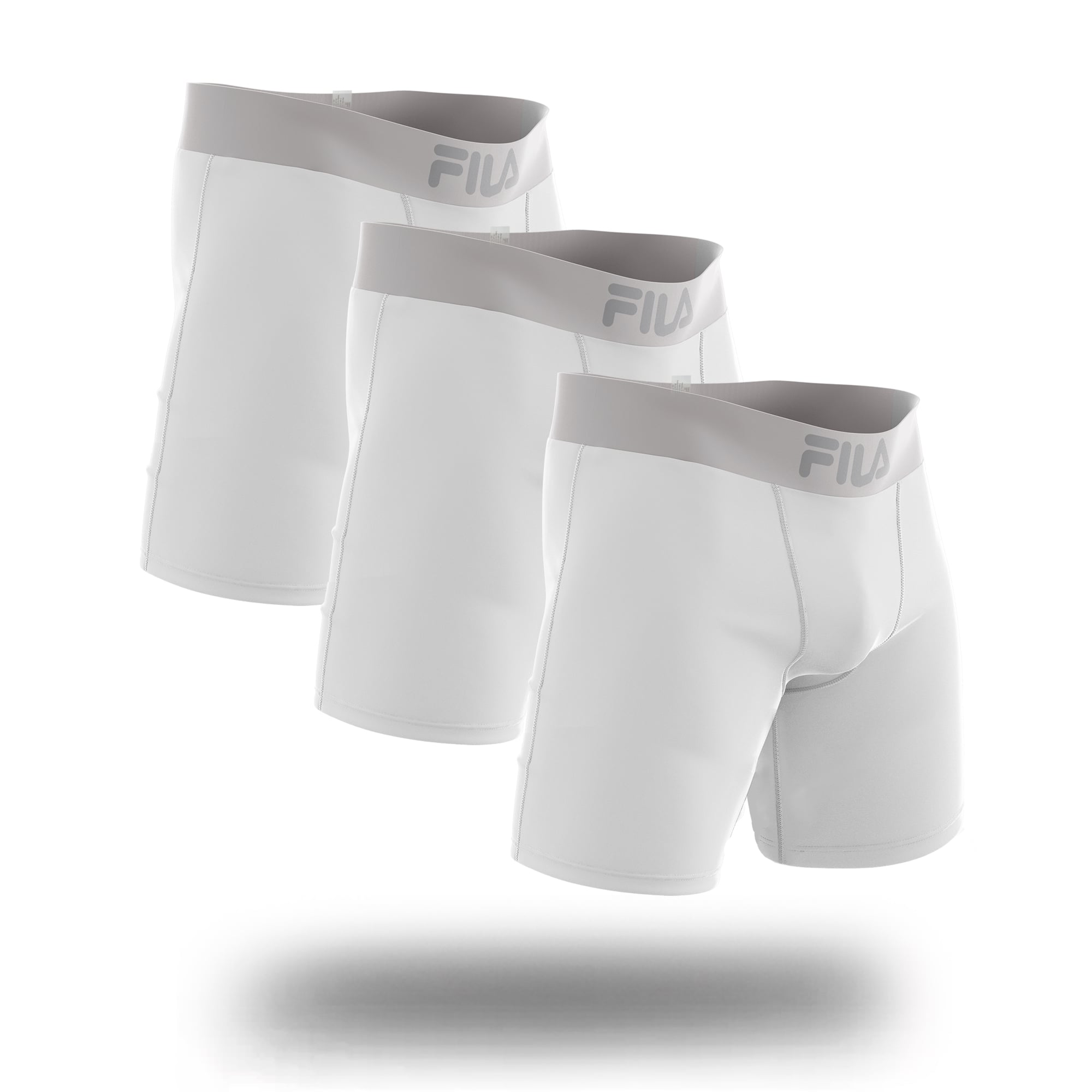 PACK X3 BOXER LARGO FILA PRETINA ANCHA BLANCO - 2