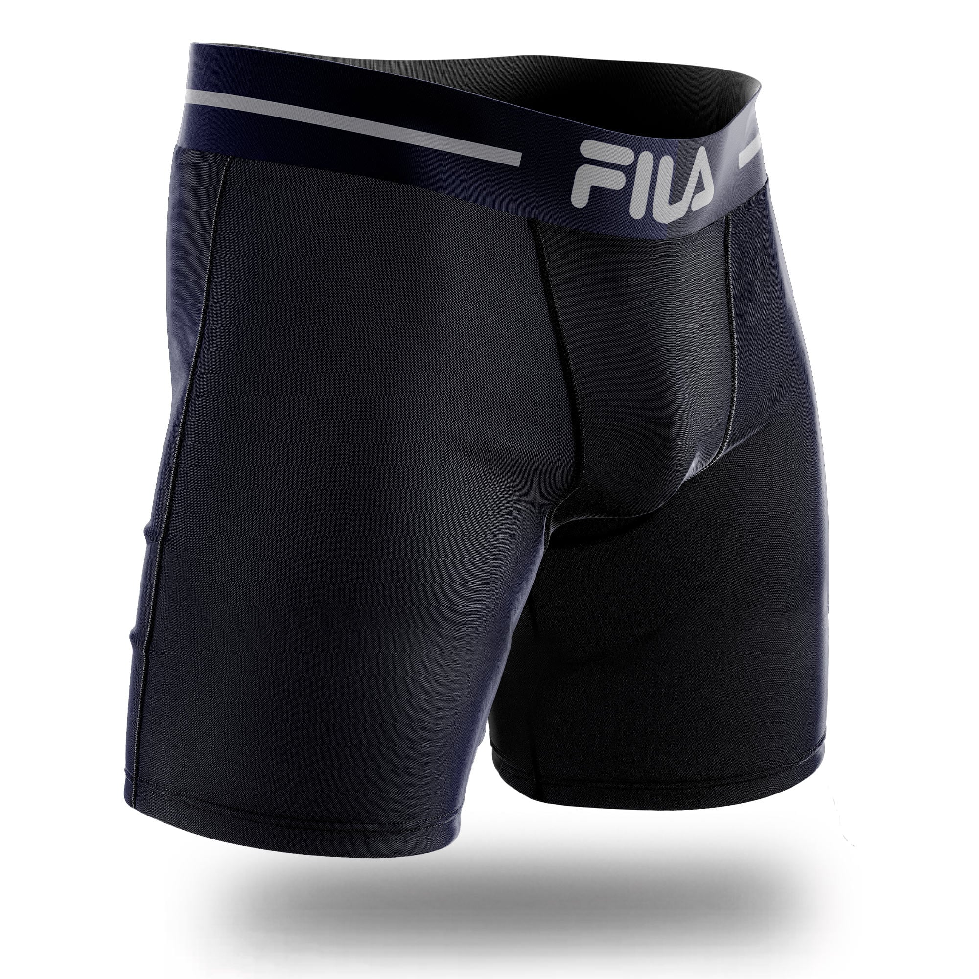 PACK X3 BOXER LARGO FILA PRETINA ANCHA AZUL MARINO - 3