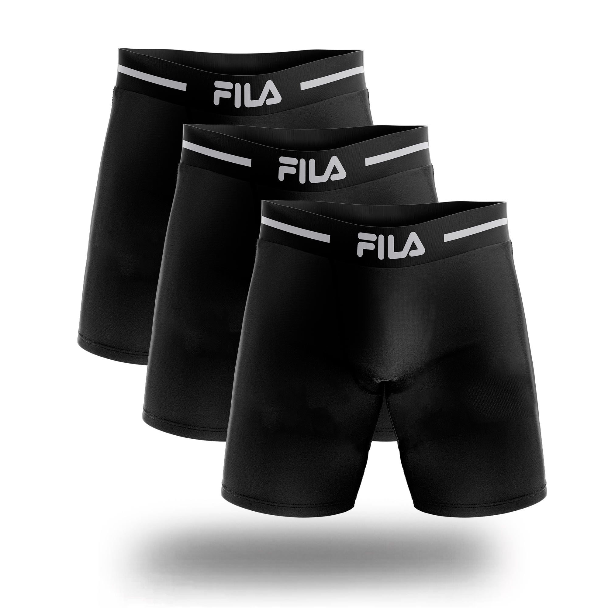 PACK X3 BOXER LARGO FILA PRETINA ANCHA NEGRO - 1