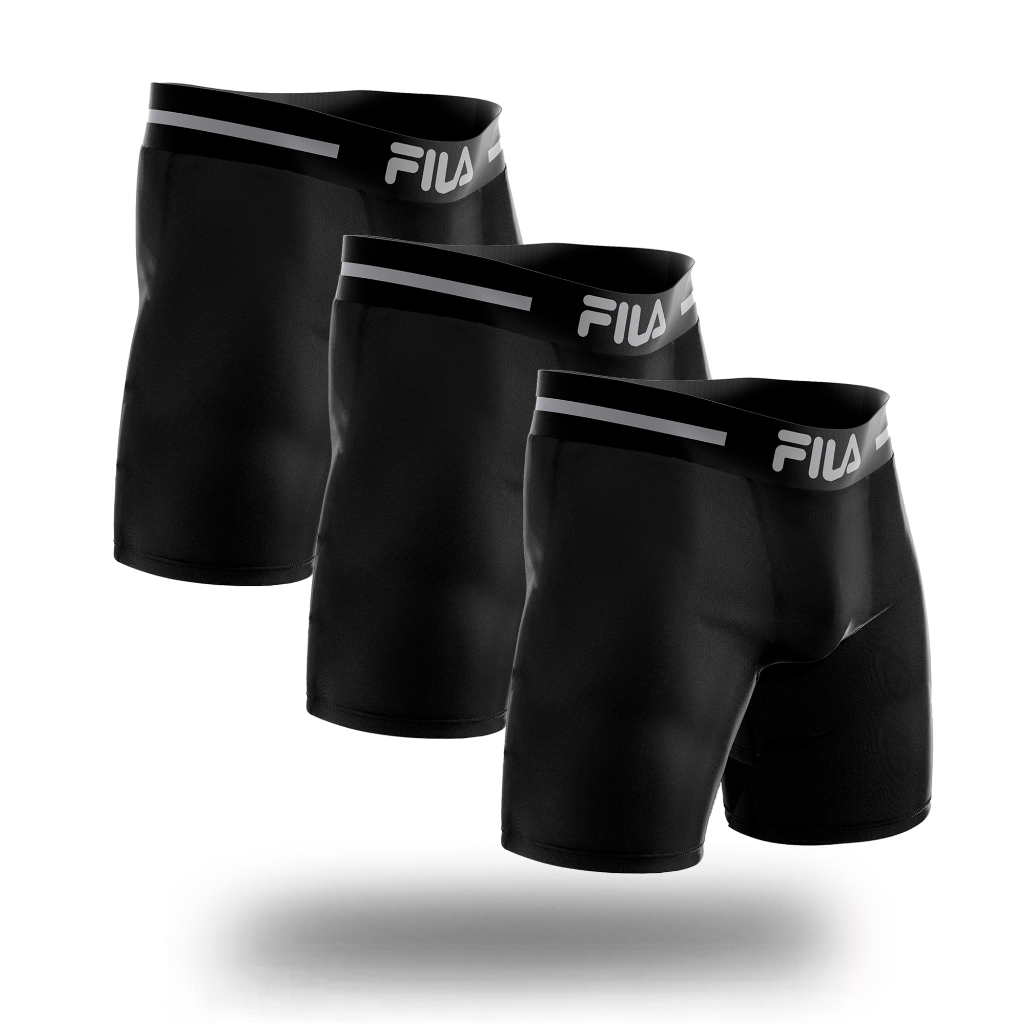 PACK X3 BOXER LARGO FILA PRETINA ANCHA NEGRO - 2